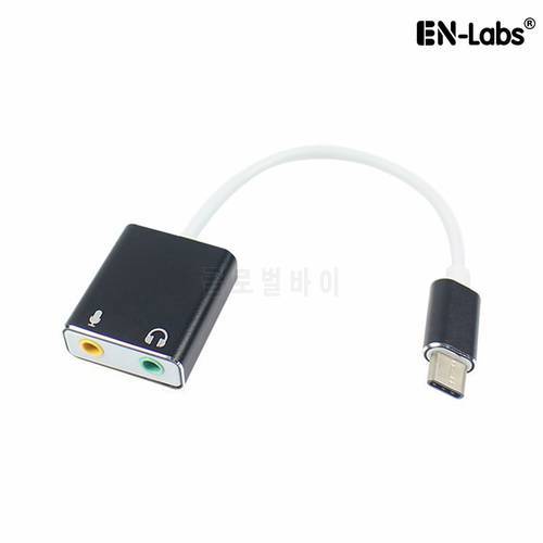 7.1 External Type C USB Sound Card for Macbook Pro Air, USB C to 3.5mm Audio Jack Headphone Mic Sound Adapter for PC, Smartphone