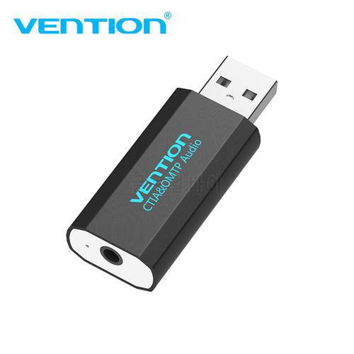 Vention USB External Sound Card USB to AUX Jack 3.5mm Earphone Adapter Audio Mic Sound Card 7.1 Free Drive for Computer Laptop