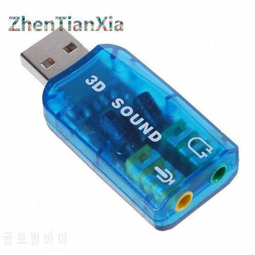 Hot USB Sound Card USB Audio 5.1 External USB Sound Card Audio Adapter Mic Speaker Audio Interface For Laptop PC MicroData