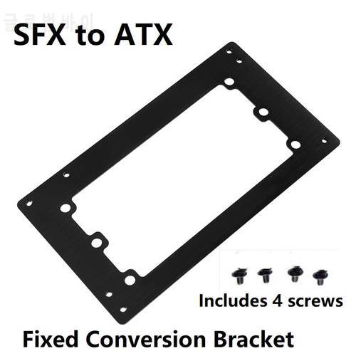 SFX To ATX Power Conversion Frame Aluminum Anodized Bracket Silver Band 4 Screw