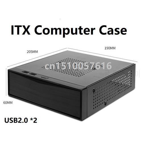 ITX Computer Case Mini Horizontal HTPC Small Shell USB2.0 Interface