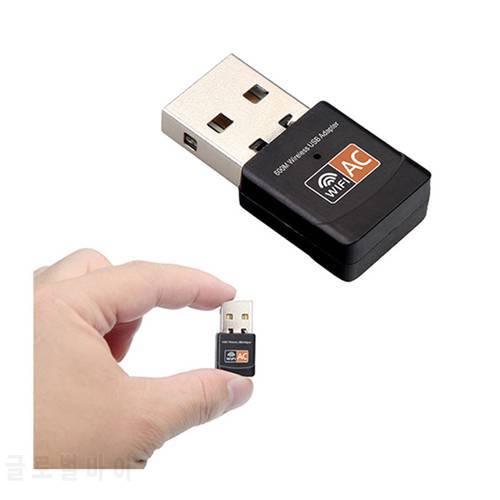 Dual Band 2.4+5Ghz usb Lan Ethernet Receiver 802.11ac USB Wireless WiFi Adapter 600Mbps Wifi Antenna PC Network Card