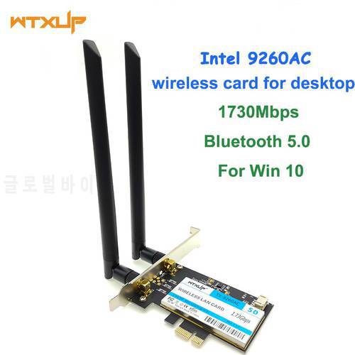 Wireless-AC 9260 AC for Intel 9260ac 9260NGW 1730Mbps PCI-e PCIE 1X WiFi Adapter MU-MIMO Bluetooth 5.0 WLAN Network Card