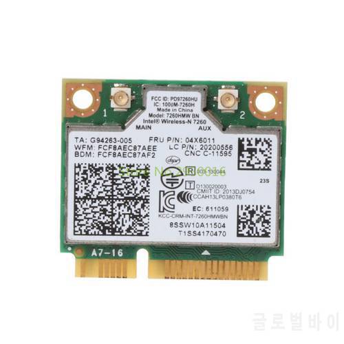 For Intel Wireless 7260NGW Bluetooth 4.0 BN WiFi NGFF Wlan Card 300M 04X6011 04W3815 for Lenovo Thinkpad Network Card C26