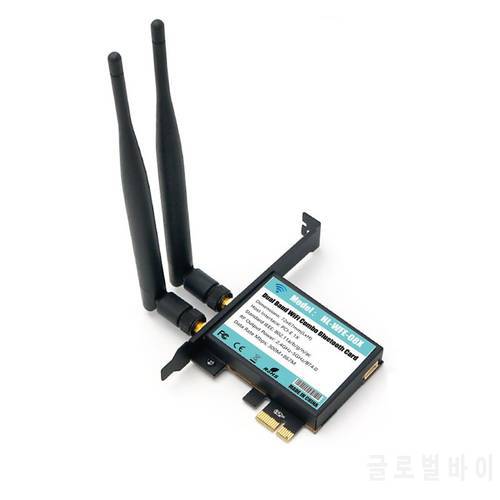 7265 Module to PCI-E 1X WiFi Card WiFi Ethernet Network Card Adapter Bluetooth 4.0 Dual Band 2.4 GHz 5GHZ 802.11AC A/B/G/N Wi-Fi