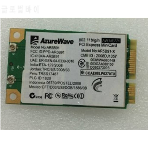 AzureWave AW-NE771 AR5B91 AR9281 150Mbps Mini PCI-e Wireless WLAN Wifi Card