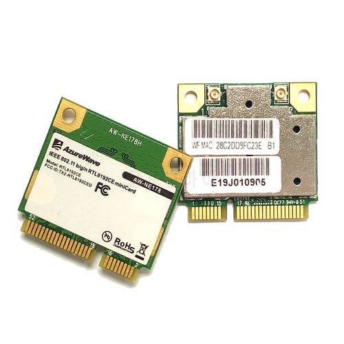 Wholesale New For AzureWave AW-NE178H Realtek RTL8192CE RTL8192 8192CE 802.11bgn Wireless half MINI PCI-E Card