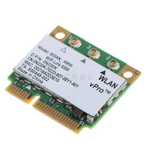 mini pcie Card for intel Wifi 5300 533AN_MMW 2.4Ghz I5Ghz 300M/450M Wireless Mini PCI-E Network Card dell asus acer