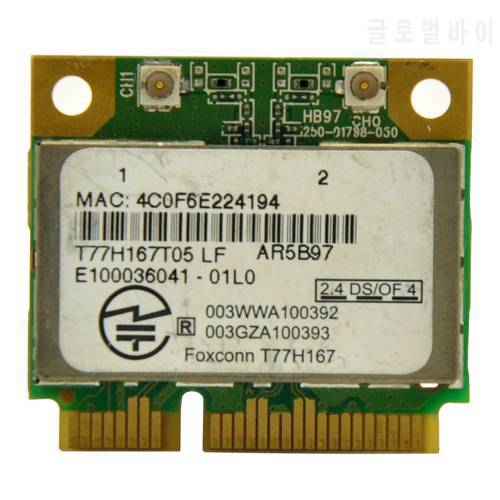 WTXUP for Atheros AR9287 AR5B97 802.11b/g/n 300Mbps Wireless Half Mini Pci-E Express WiFi Adapter WLAN Card for Laptop PC