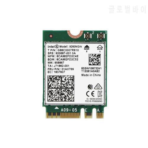 1730Mbps High Speed 2.4G+5G Dual-Band 802.11ac WiFi Bluetooth 5.0 Module Wireless Card For Intel 9260NGW NGFF Wireless Wifi Card