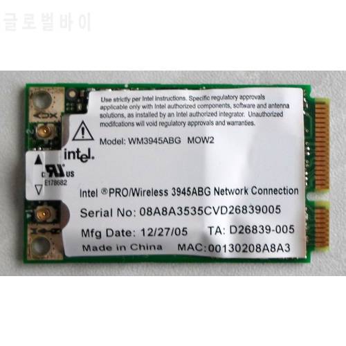 mini pcie Card for Intel Wireless 3945ABG 3945 Laptop Wifi Network WLAN Adapter Card HP 407576-001