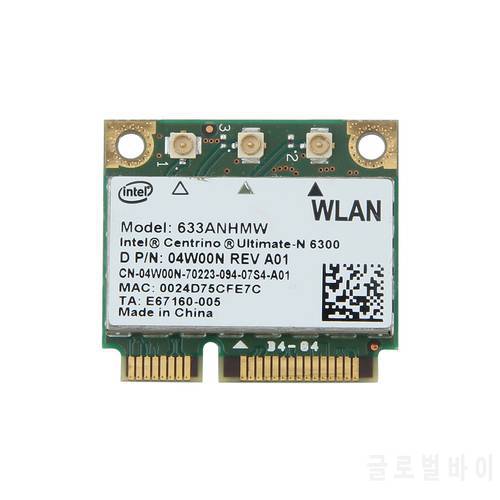 Dual band Wireless-N For Intel 6300 633ANHMW 450Mbps Wifi Mini PCI-E Wireless Card 802.11a/g/n 2.4G/5G