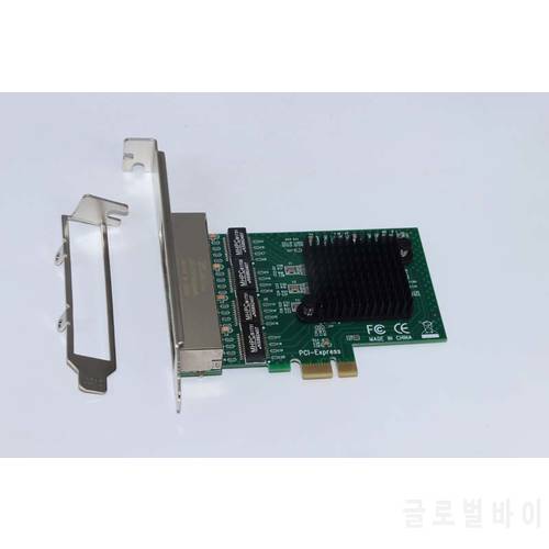 4-Port Gigabit Ethernet Network Card Server Adapter RJ45 10/100/1000Mbps PCIE PCI Express Network Card for Desktop Computer