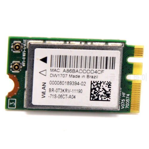 QCA9565 802.11n 300Mbps Mini PCi-e M2 NGFF WiFi Adapter for Qualcomm QCNFA335 with Bluetooth 4.0 for Dell DW1707 Windows 7/8/10