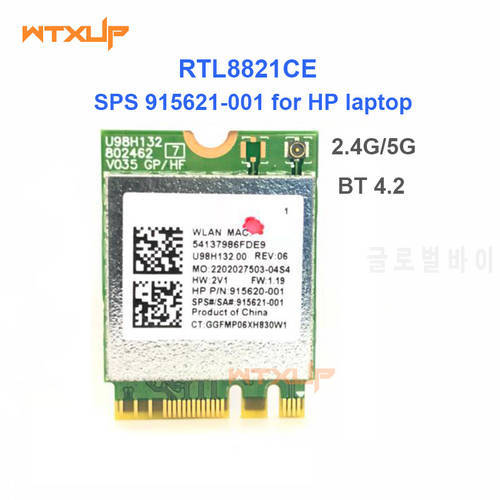 RTL8821CE 802.11AC 1X1 Wi-Fi+BT 4.2 Combo Adapter Card SPS 915621-001 wireless netowrk card For hp ProBook 450 G5 PB430G5 Series