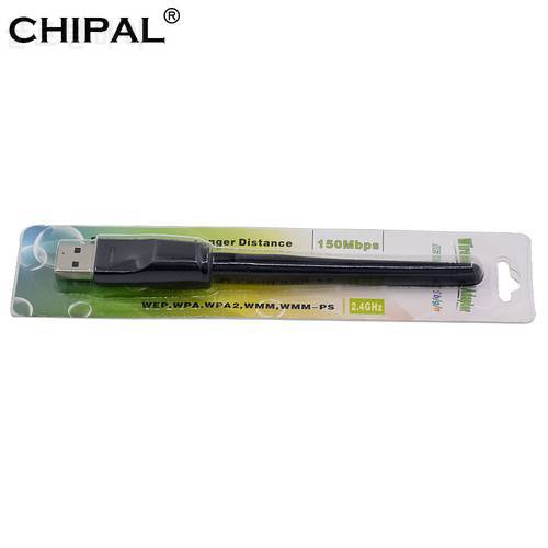 CHIPAL 150Mbps MT7601 USB 2.0 WiFi Wireless Network Card LAN Antenna Adapter with Antenna for Laptop PC Mini Wi-fi Dongle