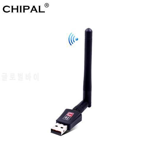 CHIPAL 300Mbps Mini USB Wifi Receiver Wireless Wifi Adapter 2dB Antenna Lan Network Card 802.11n/b/g High Speed Wifi Adaptador