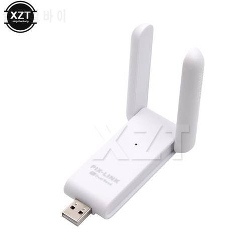 AC600 Wireless Wifi Dual Band USB Adapter 2.4G / 5G Wifi Dongle Network Card Desktop with Double High-Gain Antennas For Windows