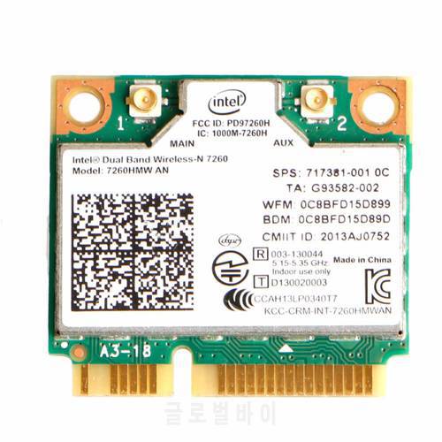 Intel 7260HMW AN Dual Band Wireless + Bluetooth 4.0 MINI PCI-E WLAN Card C26