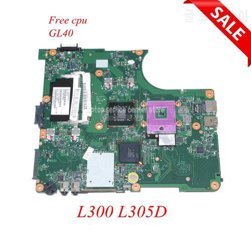 NOKOTION V000138880 V000138330 V000138340 Laptop Motherboard for Toshiba Satellite L300 DDR2 Main board free cpu GL40 SATA