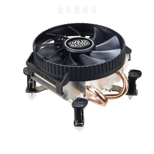 Cooler Master V200 low Profile CPU cooler 58mm Height 2 copper heatpipe for mini case HTPC 9cm fan 90mm thin slient