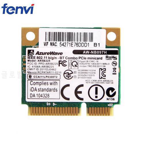 Wireless Network Card Adapter With Half Mini Interface PCI-E Atheros AR5B225 Support Bluetooth 4.0 and 802.11b/g/n for Laptop