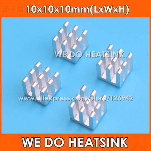 WE DO HEATSINK Silver 10x10x10mm Aluminum Heat sink IC Memory Chip Heatsink Cooling Cooler