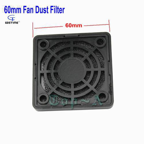Gdstime 5 Pieces Black PC Fan Dust Filter 6cm Plastic Dustproof Computer Case Strainer 60mm x 60mm