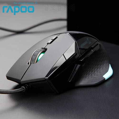 Original Rapoo VT900 Wired Gaming Mouse IR Optical with 16000 DPI Adjustable for Gamer PUBG Computer With Retail Box