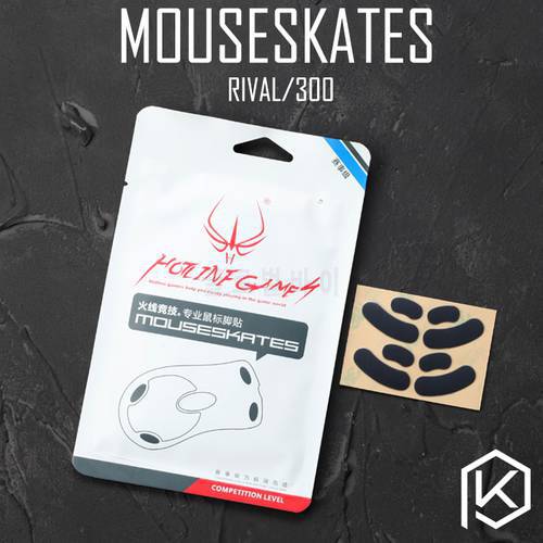 Hotline games 2 sets/pack original competition level mouse feet skates gildes for steelseries rival 300 0.6mm thickness