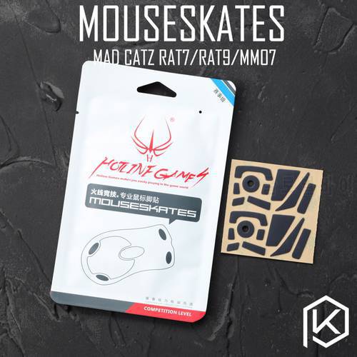 Hotline games 2 sets/pack original competition level mouse feet skates gildes for mad catz rat7 rat9 mmo7 0.6mm thickness
