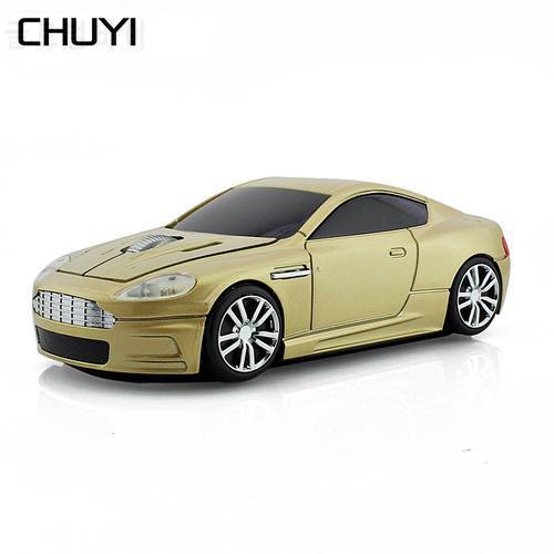 CHUYI 2.4Ghz Wireless Mouse 1600 DPI USB Optical Sports Car Shape Gaming For Computer PC Laptop Desktop