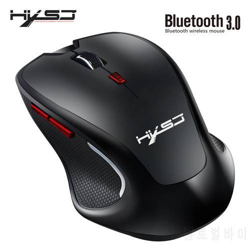 HXSJ Bluetooth 3.0 Wireless Mouse 2400DPI Adjustable Optical Mouse 6 Buttons Office Mice For Computer Laptop Android system