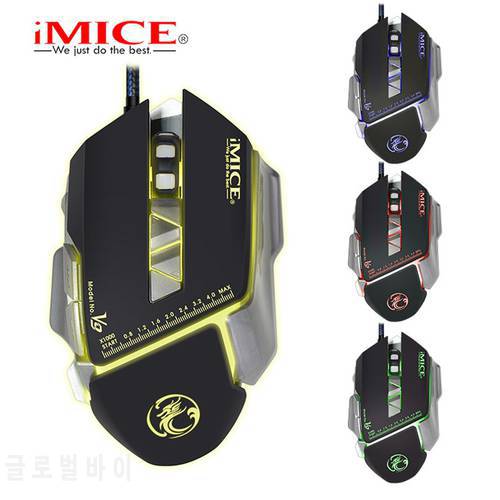 IMICE V9 7-Key USB Professional Optical Wired Gaming Mouse 4000DPI For CS DOTA LOL Players