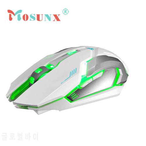Rechargeable X7 Wireless Silent LED Backlit USB Optical Ergonomic Gaming Mouse_KXL0713