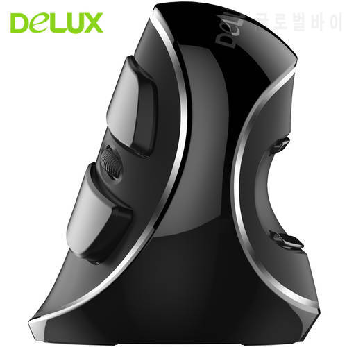 Delux M618 PLUS Wireless Vertical Mouse Ergonomic 1600 DPI Optical Computer Mice Gaming Mouse For PC Gamer Laptop