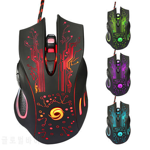 3200DPI USB Wired Gaming Mouse LED Backlight Optical 6D Ergonomics Gamer Mice PC Computer Notebook Peripheral For Overwatch