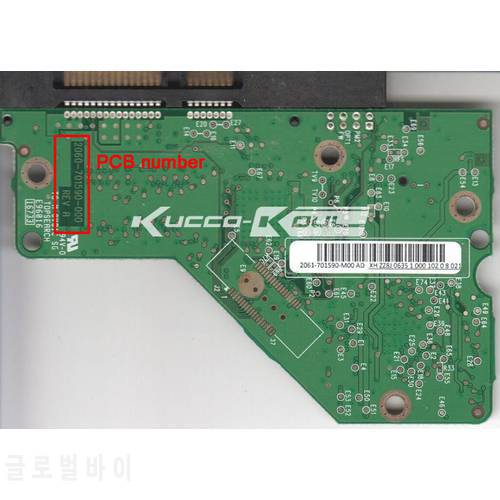 HDD PCB logic board 2060-701590-000 REV A for WD 3.5 SATA hard drive repair data recovery