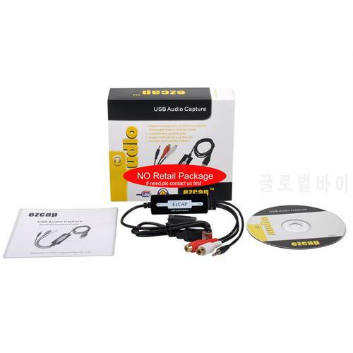 3.5mm Ezcap 216 USB Audio Capture Grabber Edit Audio Cable To Digital For Recording Analog Audio Cassette To CD/MP3 Converter
