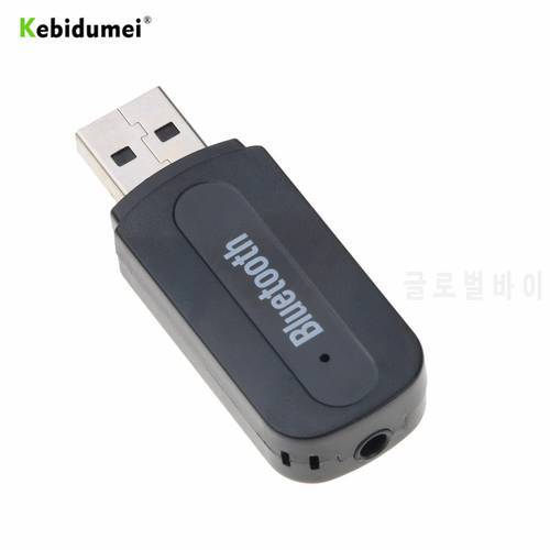 kebidu USB Wireless Bluetooth Stereo Music Receiver Dongle 3.5mm Jack Audio Cable for Apple iPhone For Samsung