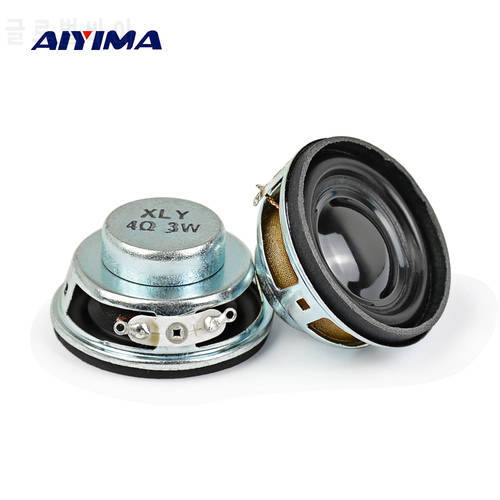 AIYIMA 2Pcs 40MM Portable Audio Speaker 1.5 Inch HiFi 4Ohm 3W Full Range Speaker For Bluetooth Loudspeaker DIY