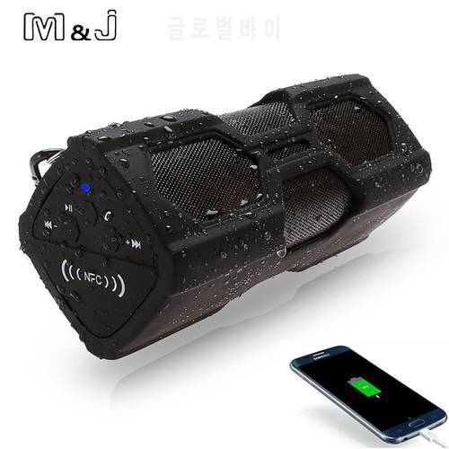 M&J NFC Waterproof Bluetooth Speaker Support Power Bank Portable Column Mini Speaker Wireless Soundbar For Phone PC Music