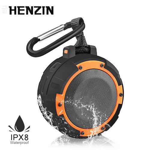 LED Portable Wireless Bluetooth Speaker IPX8 for Shower Shockproof Sports with Mount Bracket Hands-free Sound Box Column Speaker