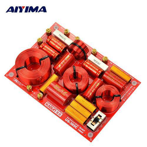 AIYIMA 1Pcs US-385C 3 Way HiFi Speaker Frequency Divider Crossover Filters For KASUN