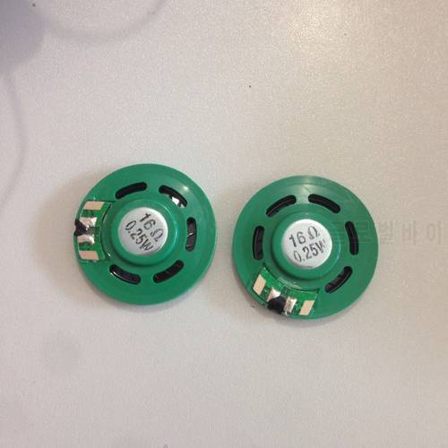 2Pcs 0.25W 16 ohm 35mm Round Green Plastic Magnet Electronic Speaker Loudspeaker