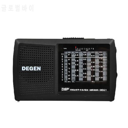 Original Degen de321 FM Stereo digital radio MW SW Radio DSP World Band Receiver high quality portable Radio FM Best Price