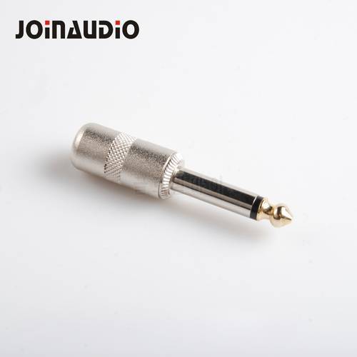 1/4 Inch 6.35mm Connector Gold Plated Male Mono Audio Plug High Quality Short Barrel Mono Plug for Guitar Patch Cable(10pcs/lot)