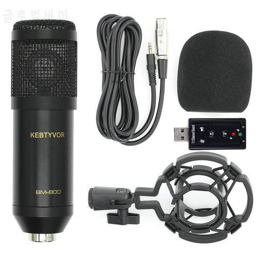 Professional BM-800 bm800 Microphone Sound Recording Microphone with Shock Mount for Radio Braodcasting Singing