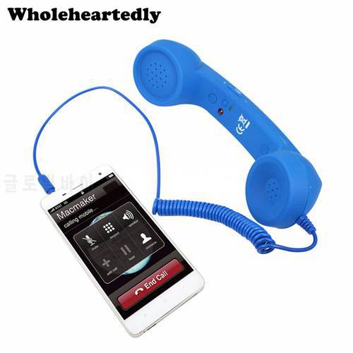 High Quality Multi Color 3.5mm Audio Jack Volume Control Retro POP Phone Handset Radiation-proof for Mobile Phone iPhone 4 4S