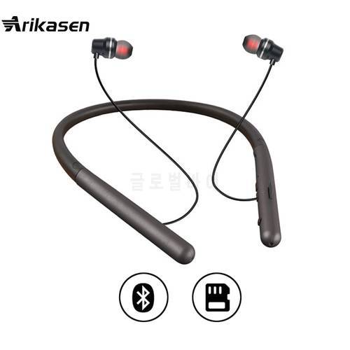 Arikasen MP3 Player Stereo Bluetooth Headphone with TF Card slot sport wireless Earphone Headsets Wireless headphone with MIC